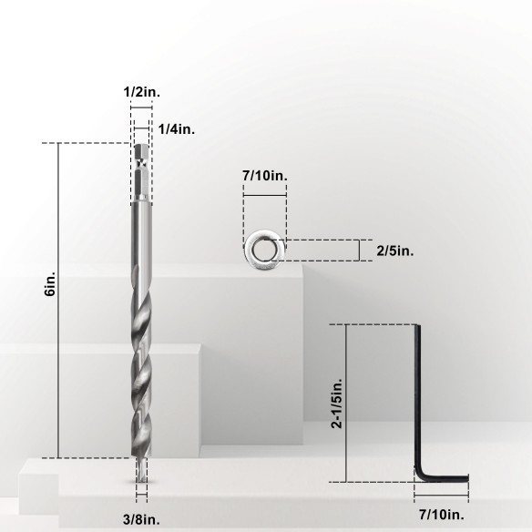 High-Quality HSS Pocket Hole Bit for Precision Woodworking Projects | KSEIBI