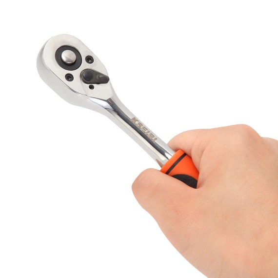 Conjunto de Soquetes Sextavados e Catraca 1/4" - Ferramentas Profissionais | KSEIBI