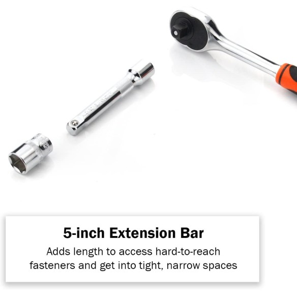 High-Quality Hexagon Socket And Ratchet Set for 1/2" Drives | KSEIBI