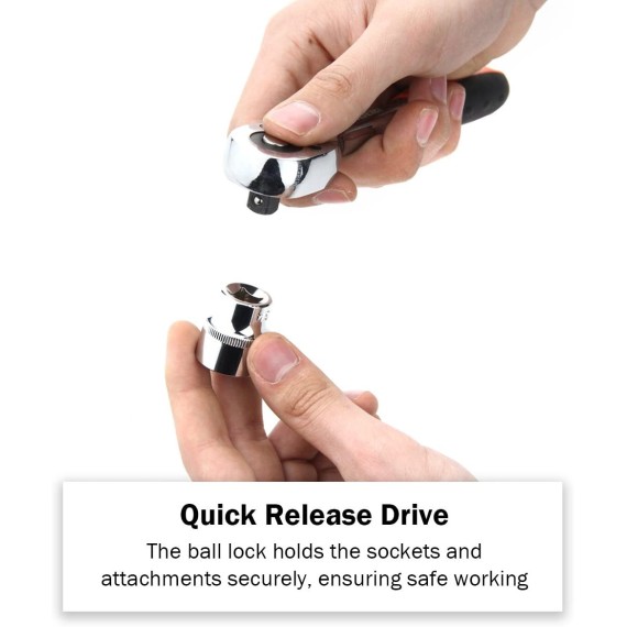High-Quality Hexagon Socket And Ratchet Set for 1/2" Drives | KSEIBI