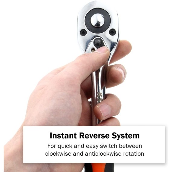 Chei Tubulare Hexagonale și Clichet 1/2", Set 22 buc. | KSEIBI