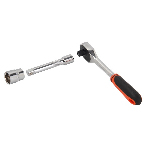 Conjunto de Soquetes Sextavados e Catraca 1/2" (12 Peças) para trabalhos profissionais | KSEIBI