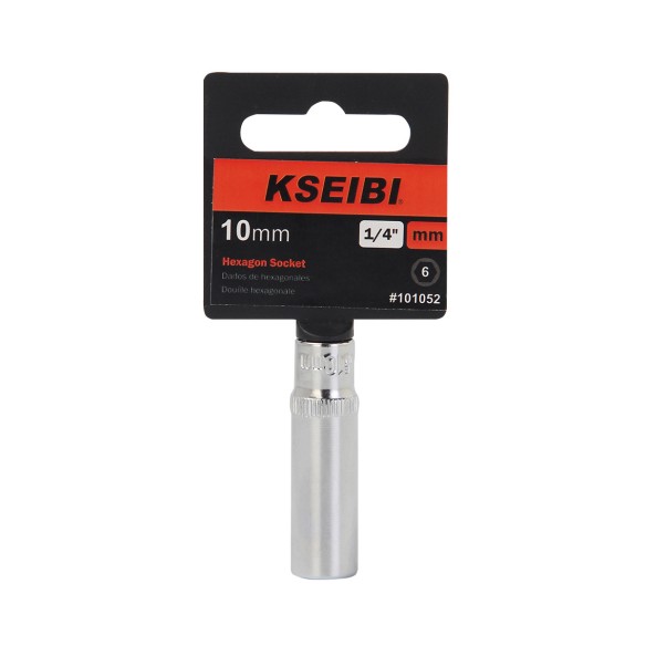 Soquete Sextavado Profundo 1/4" para Ferramentas Manuais | KSEIBI