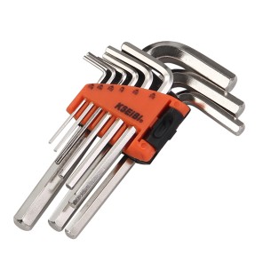 Set di chiavi esagonali corte 9 pz (SAE)