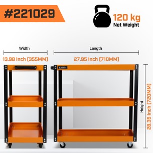 "Premium Heavy-Duty Steel Utility Service Cart for Industrial Use | KSEIBI" 2