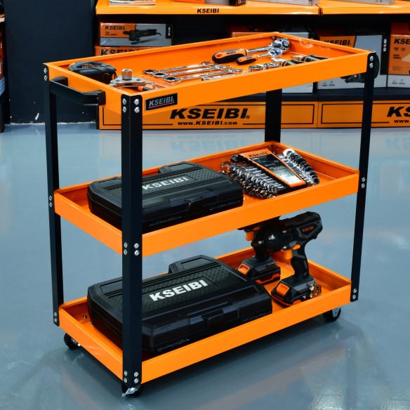 "Premium Heavy-Duty Steel Utility Service Cart for Industrial Use | KSEIBI"