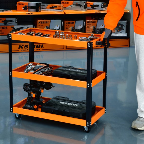 Chariot de service en acier robuste pour faciliter le transport | KSEIBI