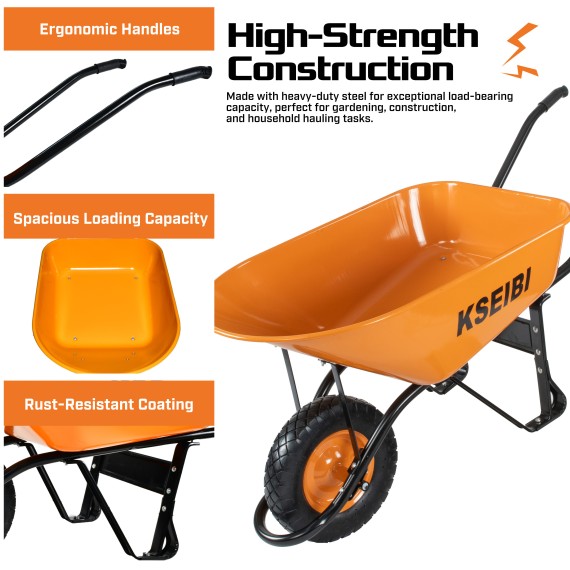 Get the Best Heavy Duty Wheel Barrow for Your Outdoor Projects | KSEIBI