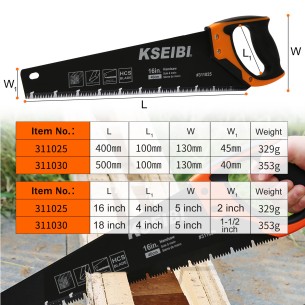 Υψηλής ποιότητας χειροπρίονο με λαβή ProGrip 18" (450 mm) | KSEIBI 2