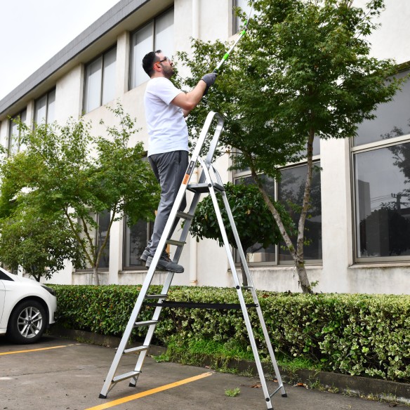 Escalera doméstica de aluminio ligera y plegable para el hogar | KSEIBI