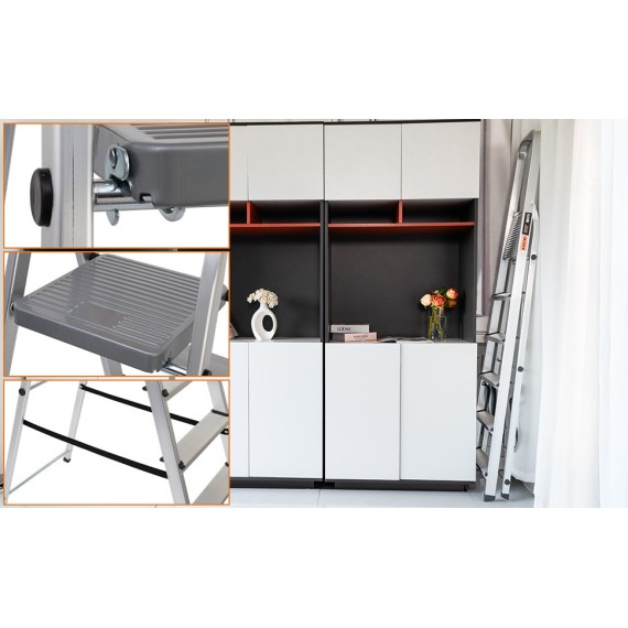 Scala domestica in alluminio leggera e resistente per casa | KSEIBI