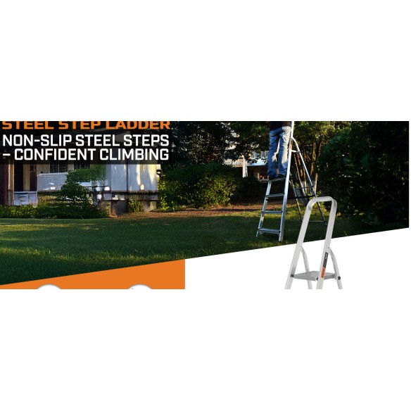 Household Aluminum Ladder – Lightweight Folding Step Stool | KSEIBI