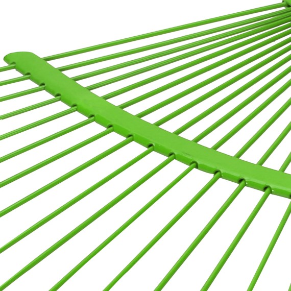 Ancinho de folhas de aço reto para jardim - Prático e durável | KSEIBI