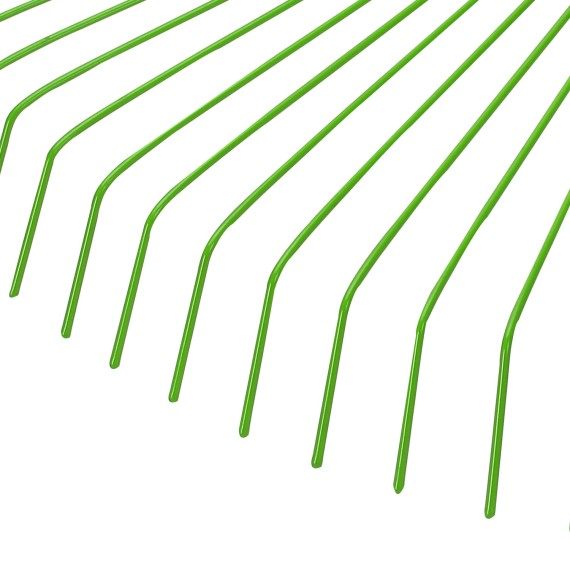 Ancinho de folhas de aço reto para jardim - Prático e durável | KSEIBI