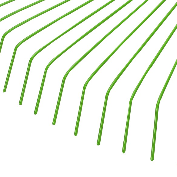 Ancinho de folhas de aço reto para jardim - Prático e durável | KSEIBI