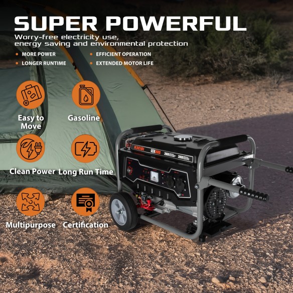 "Power Up Your Space with the GEN 3000 Gasoline Generator | KSEIBI"