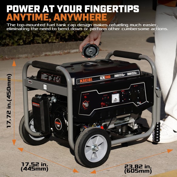 "Power Up Your Space with the GEN 3000 Gasoline Generator | KSEIBI"