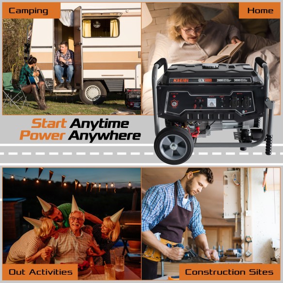 "Power Up Your Space with the GEN 3000 Gasoline Generator | KSEIBI"