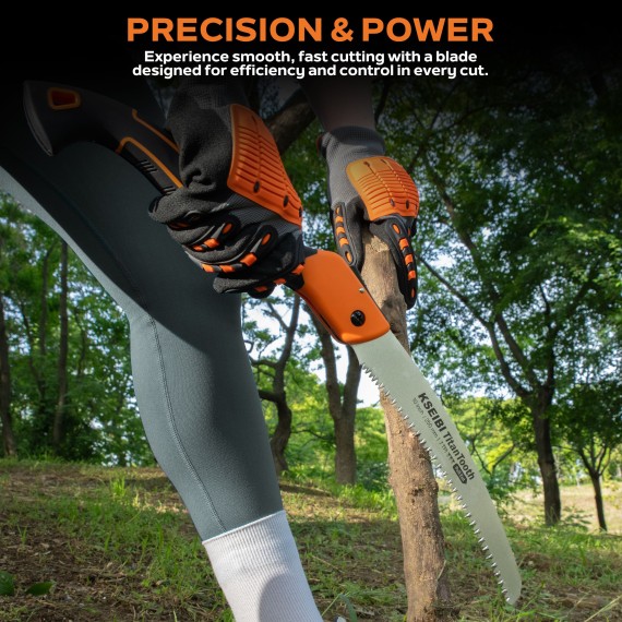 Sierra plegable original naranja para camping y actividades al aire libre | KSEIBI