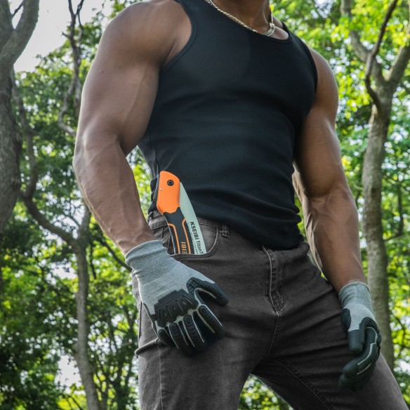 Serra Dobrável Laranja Original para Trabalhos Manuais e Jardinagem | KSEIBI