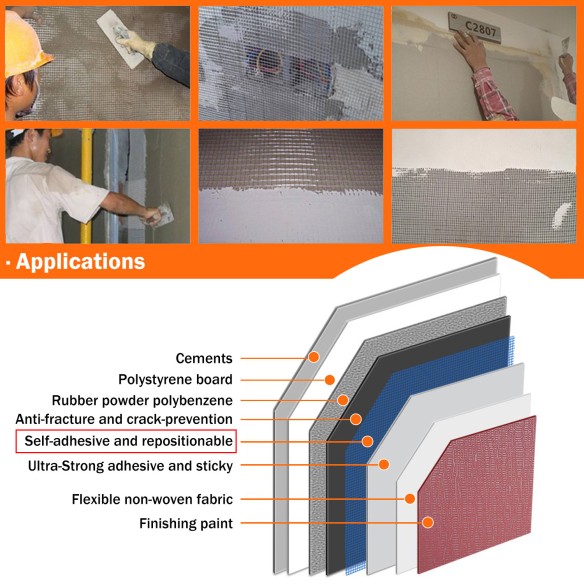 Bandă de plasă din fibră de sticlă pentru reparații și renovări | KSEIBI