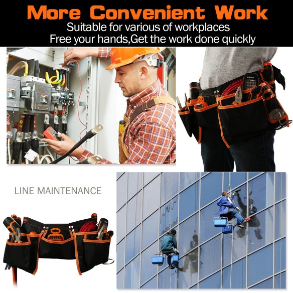 Ceinture à outils pour électricien combo de qualité supérieure | KSEIBI