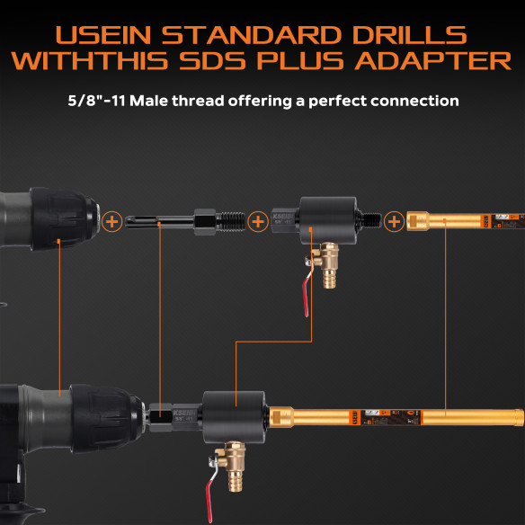 High-Quality Diamond Wet Core Water Swivel Adapter | KSEIBI