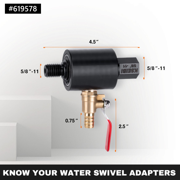 Adaptor de rotire a apei pentru nucleul umed cu diamant 1-1/4"-7 pentru lucrări eficiente | KSEIBI