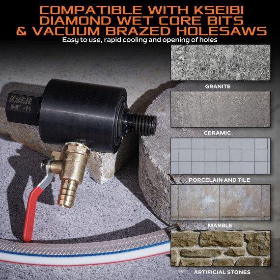 High-Quality Diamond Wet Core Water Swivel Adapter | KSEIBI