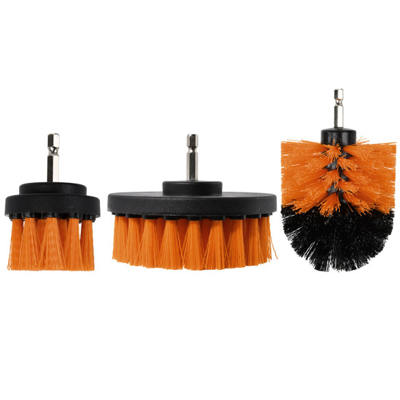 Drill Cleaning Brush 1/4" Hex Shank 3-Piece Set | KSEIBI