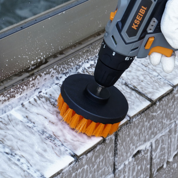 Brosse de nettoyage pour perceuse 1/4" (6,35 mm) — 3 pcs | KSEIBI