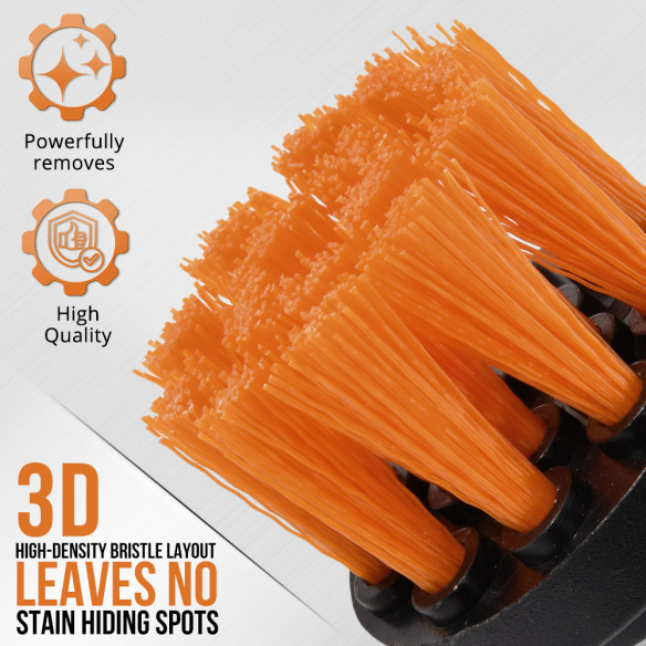 Escova de Limpeza para Brocas 1/4" Haste Hexagonal - 3 Peças | KSEIBI