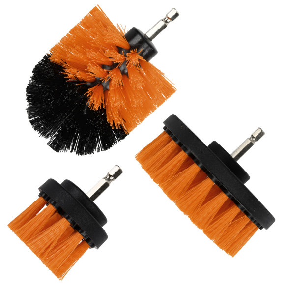 Bohrmaschinen-Reinigungsbürsten 1/4" Sechskantaufnahme 3er-Set | KSEIBI