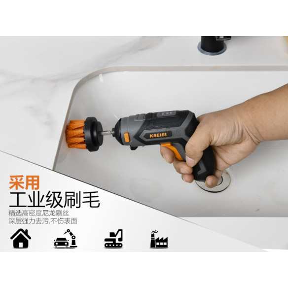 Bohrmaschinen-Reinigungsbürsten 1/4" Sechskantaufnahme 3er-Set | KSEIBI