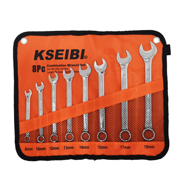 Set di chiavi combinate 8 pz in borsa tessuto resistente | KSEIBI