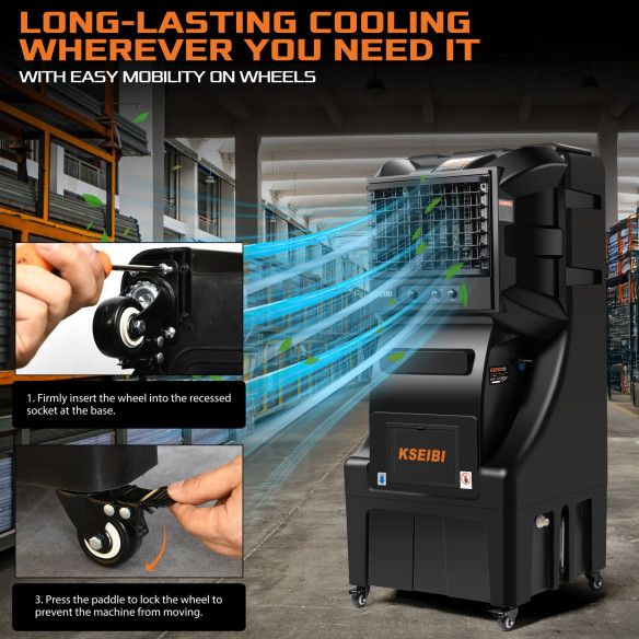 KAC 35-70M Air Cooler, 70L Capacity, 350W Evaporative Cooling | KSEIBI