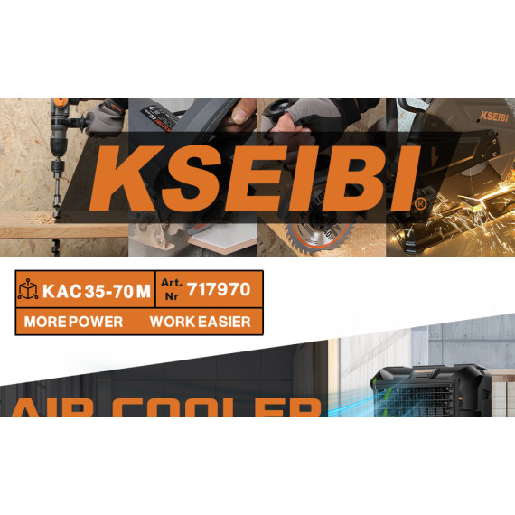 KAC 35-70 M 気化式冷風機 70Lタンク 350W 業務用ポータブル | KSEIBI