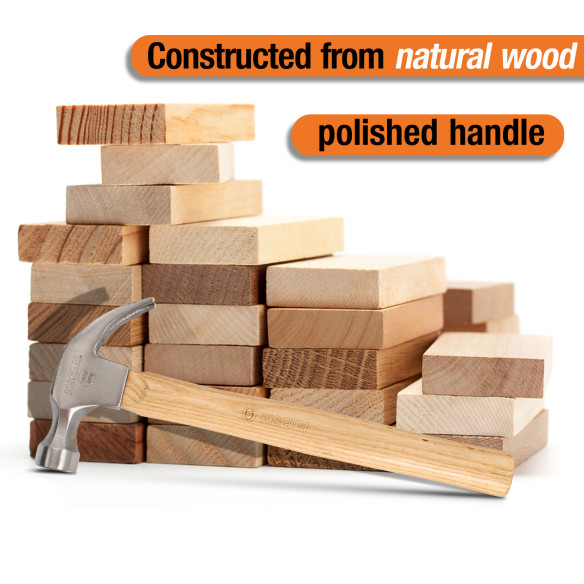 Hochwertiger Klauenhammer mit Holzgriff für präzises Arbeiten | KSEIBI