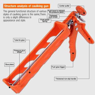 High-Quality Caulking Gun for Precise Application and Smooth Finishing | KSEIBI 2