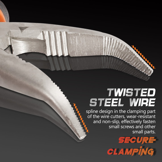 Pinza a becchi piegati ProGrip per lavori di precisione | KSEIBI