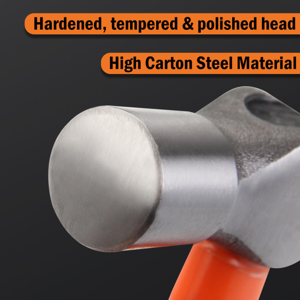 High-Quality Ball Pein Hammer with Fiberglass Handle for Precision Work | KSEIBI