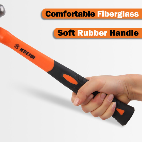 Hochwertiger Kugelhammer mit Fiberglasstiel für präzise Schläge | KSEIBI