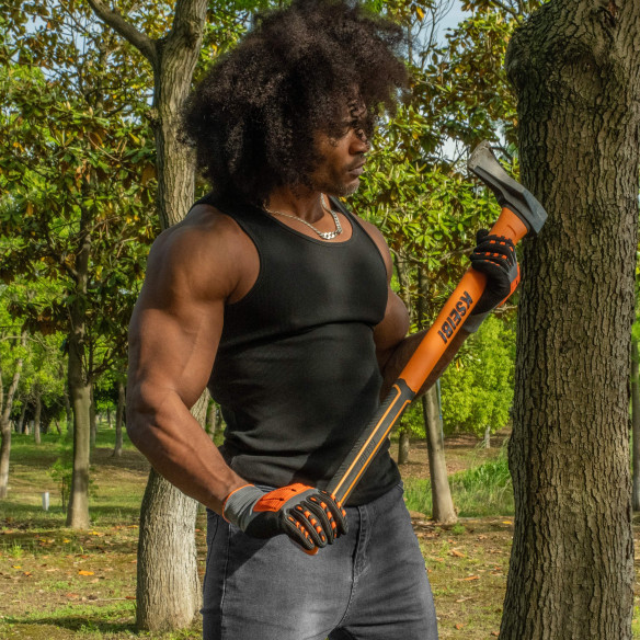 Durable Fiberglass Handle Axe for Heavy Duty Work | KSEIBI