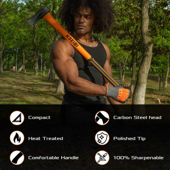 Axe With Fiberglass Handle/Large