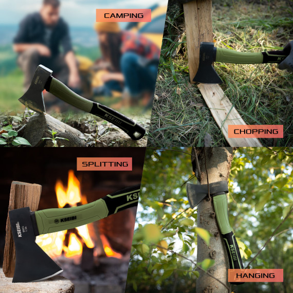 Hache en fibre de verre 600g/sausalito green pour travaux | KSEIBI