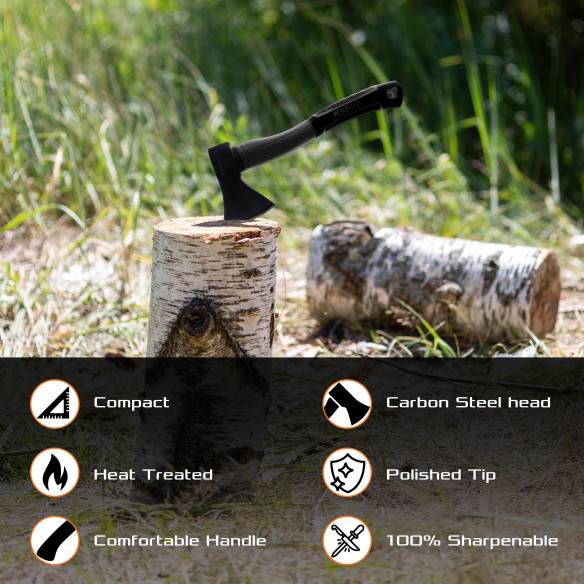 High-Quality Axe with Fiberglass Handle for Precision Cutting | KSEIBI