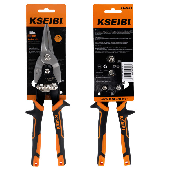 High-Quality Aviation Tin Snips 10" - Right for Precision Cutting | KSEIBI