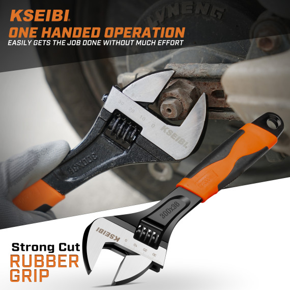 Llave ajustable ProGrip para trabajos profesionales | KSEIBI
