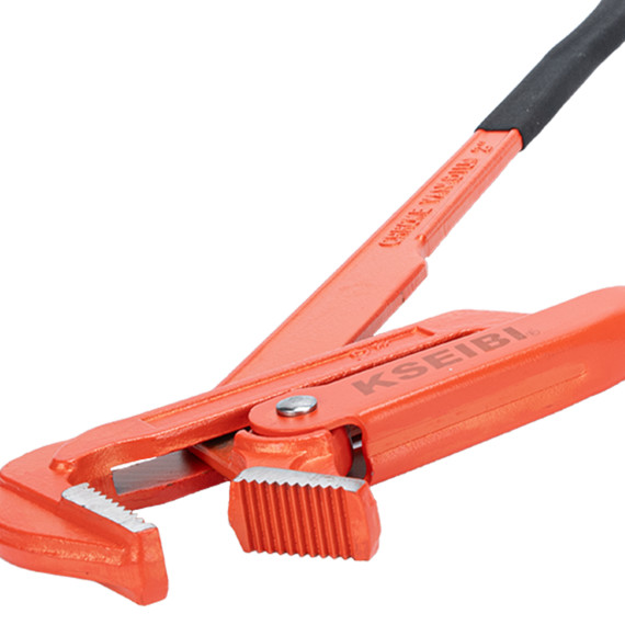Durable 90 Bent Nose Pipe Wrench for Easy Plumbing Jobs | KSEIBI