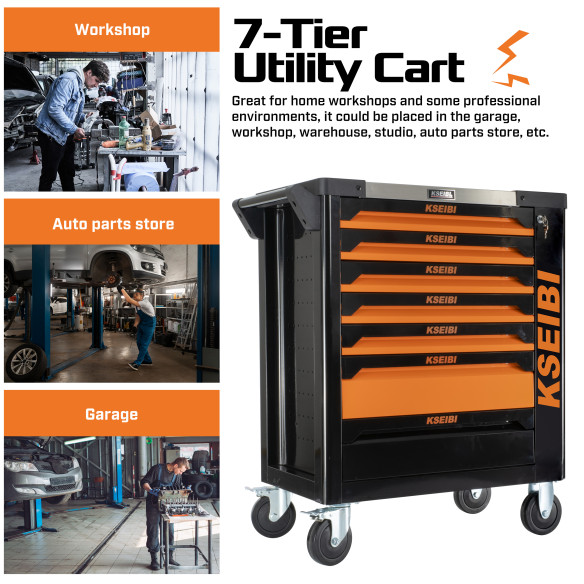 7-Drawer Heavy-Duty Rolling Tool Cabinet